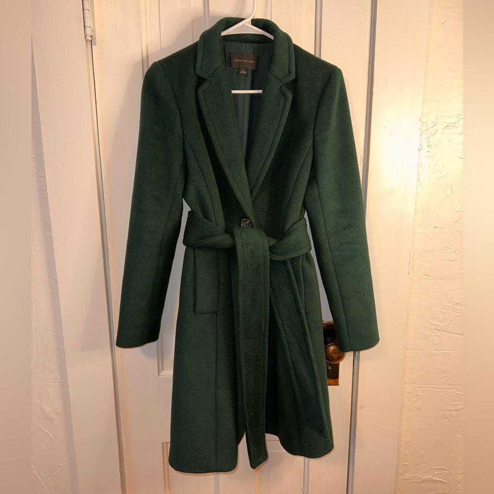 Ann Taylor Hunter Green Peacoat
